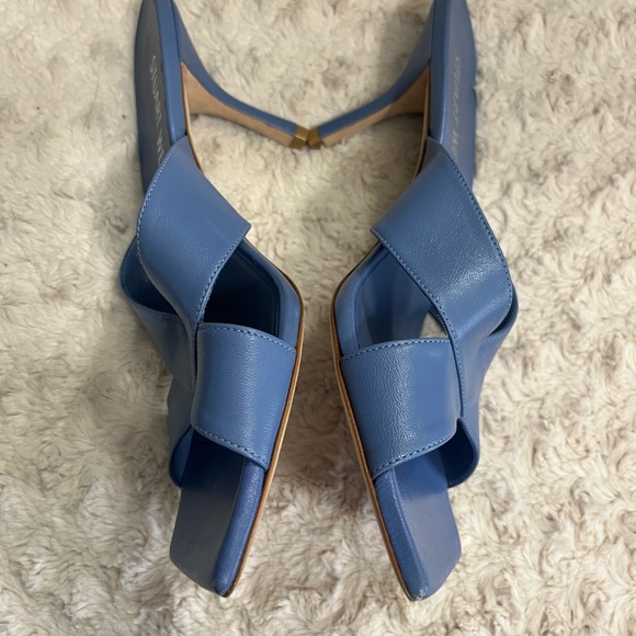 Stuart Weitzman Blue Carmen Sandal heel‎ NEW 10 - Picture 8 of 10